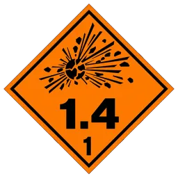 Division 1.4 explosives placard
