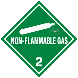Division 2.2 non-flammable gas placard
