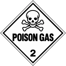 Division 2.3 poison gas placard