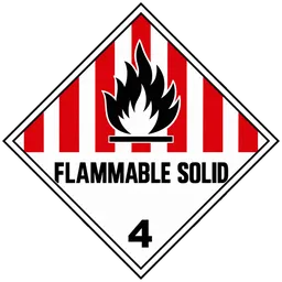 Division 4.1 flammable solid placard