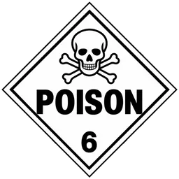 Division 6.1 toxic material placard