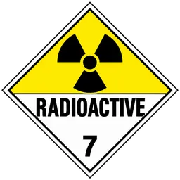 Class 7 radioactive material placard